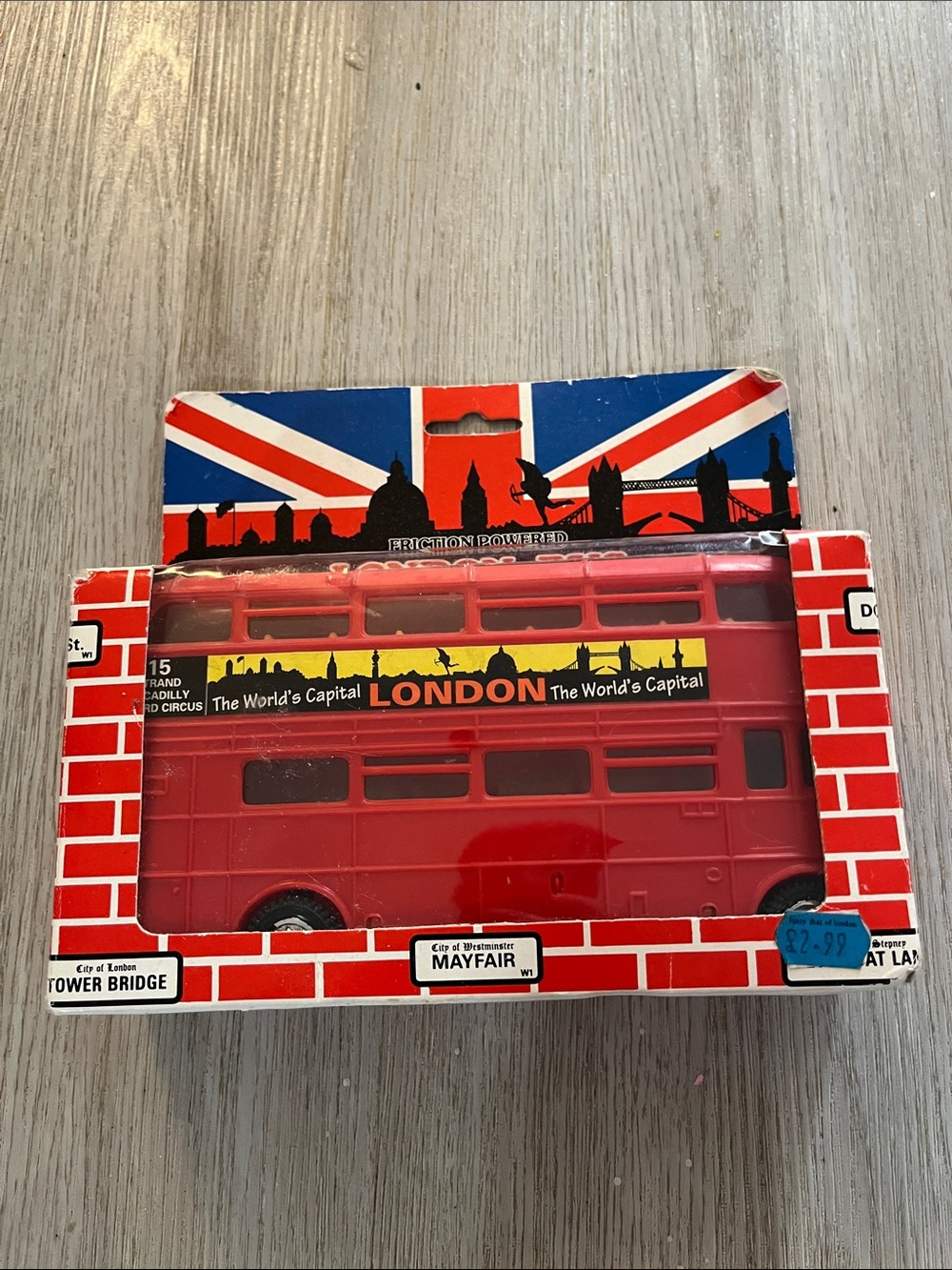 Vintage London Red Double-Decker Toy Bus - Kids Toy
